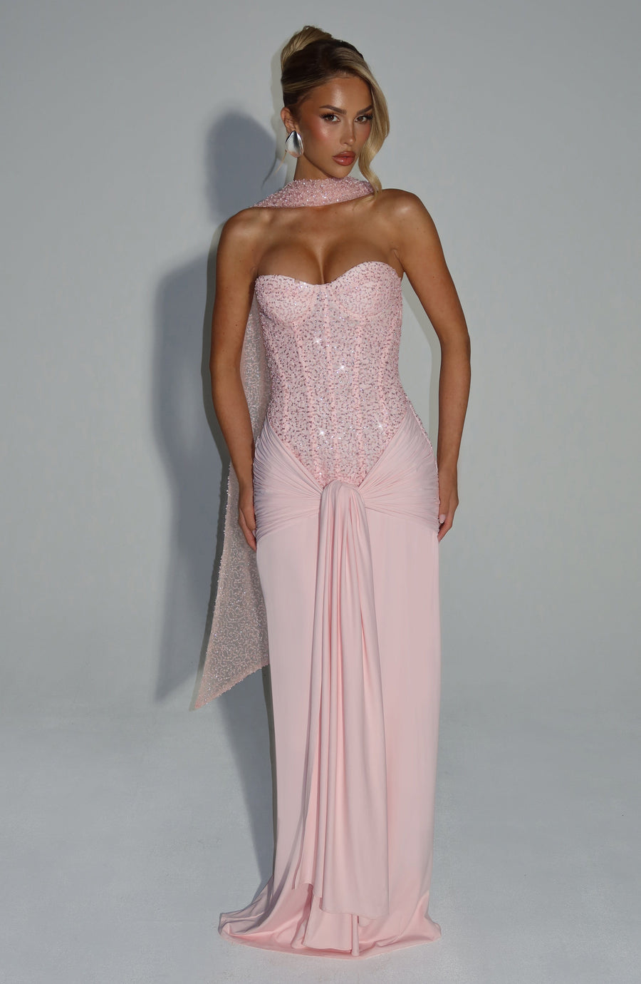 Sophia Blush Maxi Summer Dress