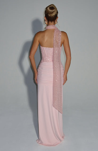 Sophia Blush Maxi Summer Dress