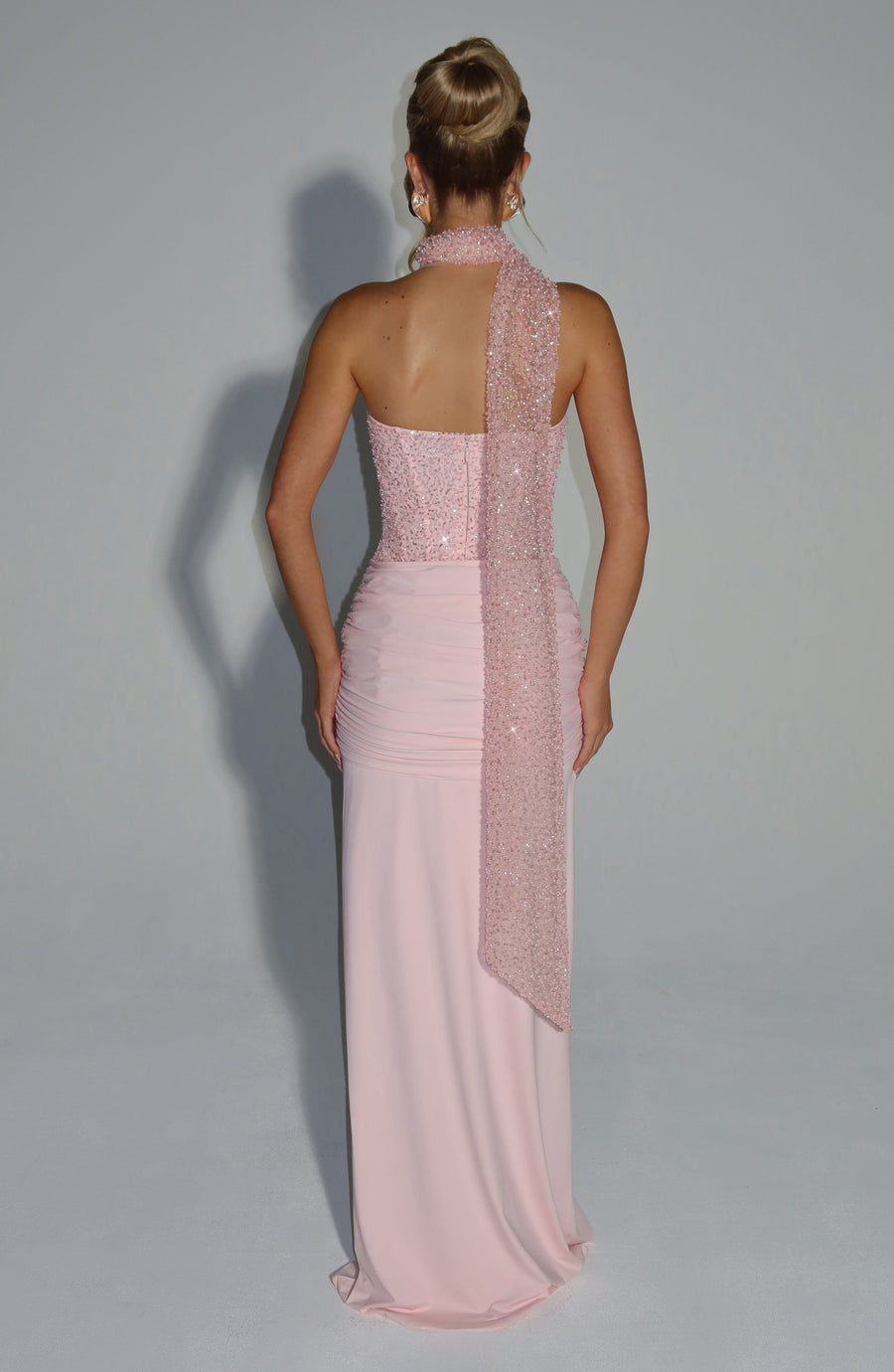 Sophia Blush Maxi Summer Dress