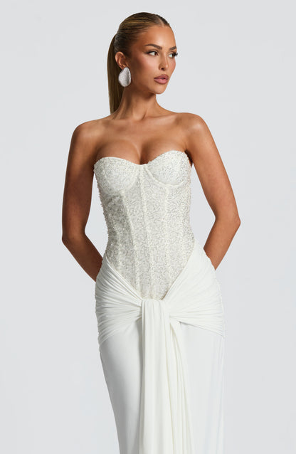 Sophia Ivory Maxi Summer Dress