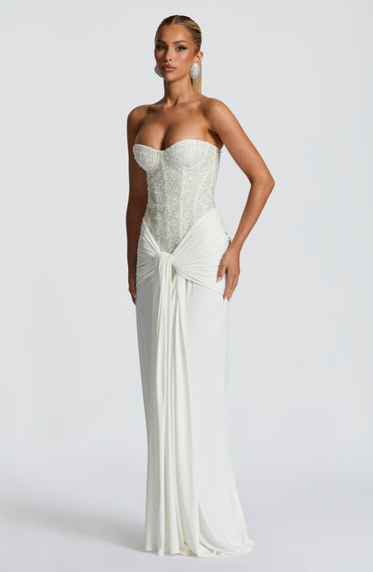 Sophia Ivory Maxi Summer Dress