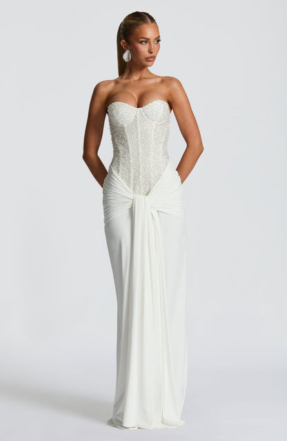Sophia Ivory Maxi Summer Dress