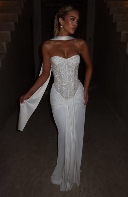 Sophia Ivory Maxi Summer Dress