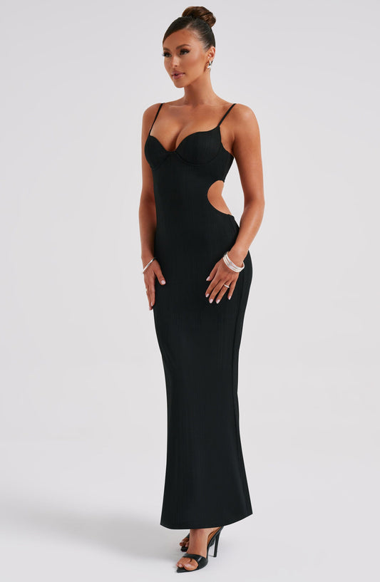 Celine Black Maxi Dress in XS - front view