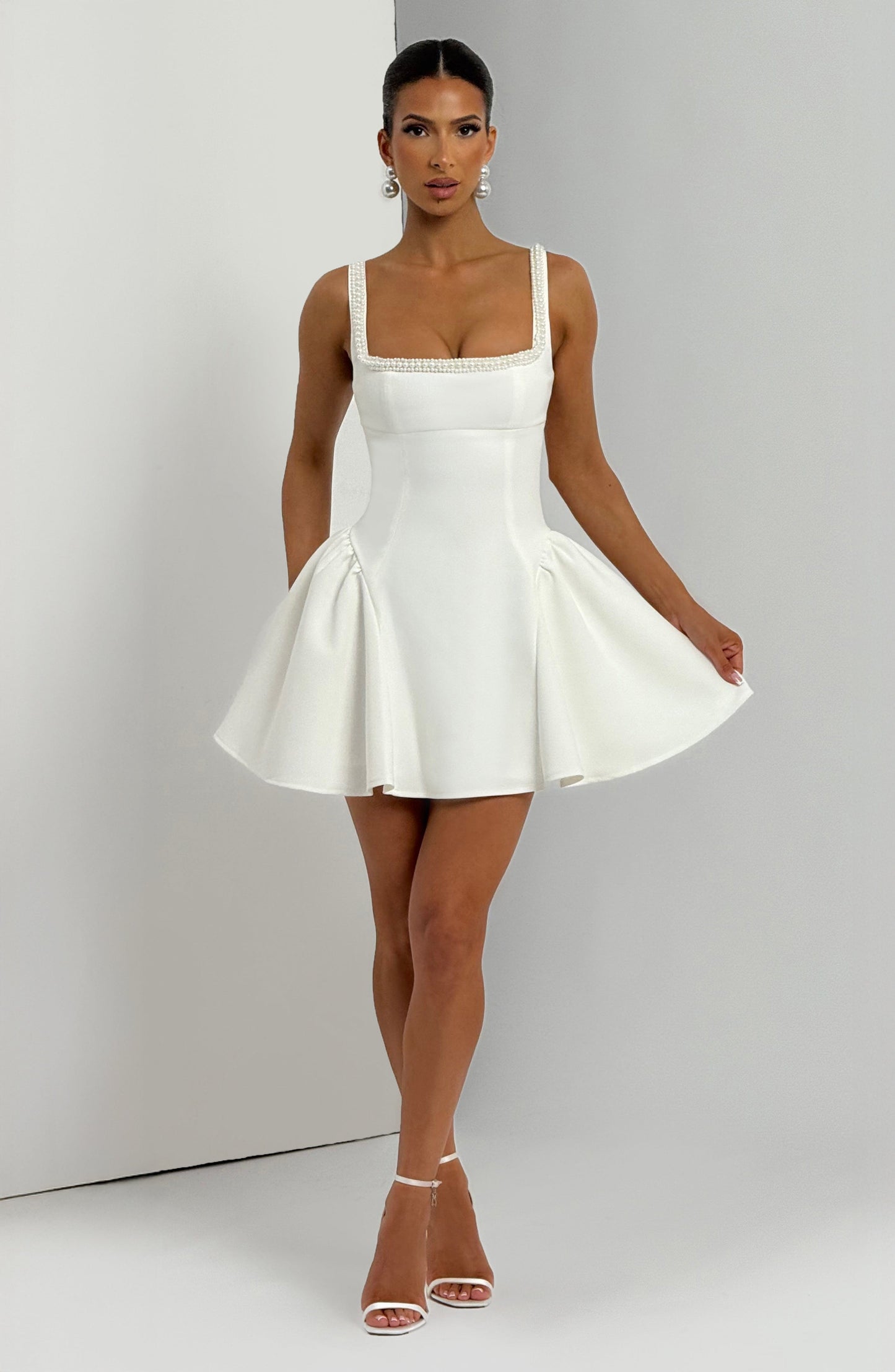 Sophia Ivory Mini Sundress - Cute Summer Fashion