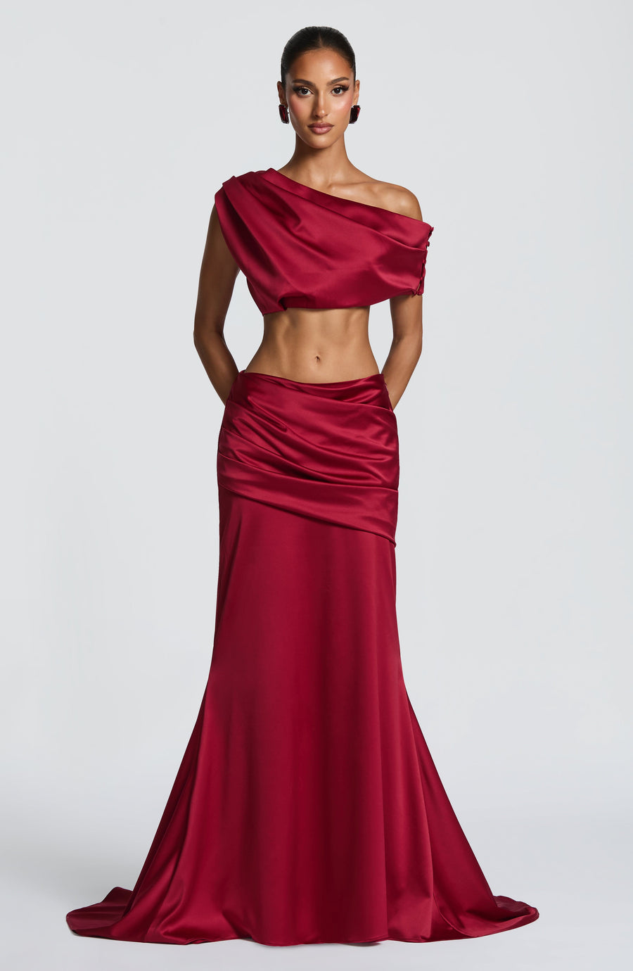 Natalie Burgundy Maxi Skirt - Summer Fashion