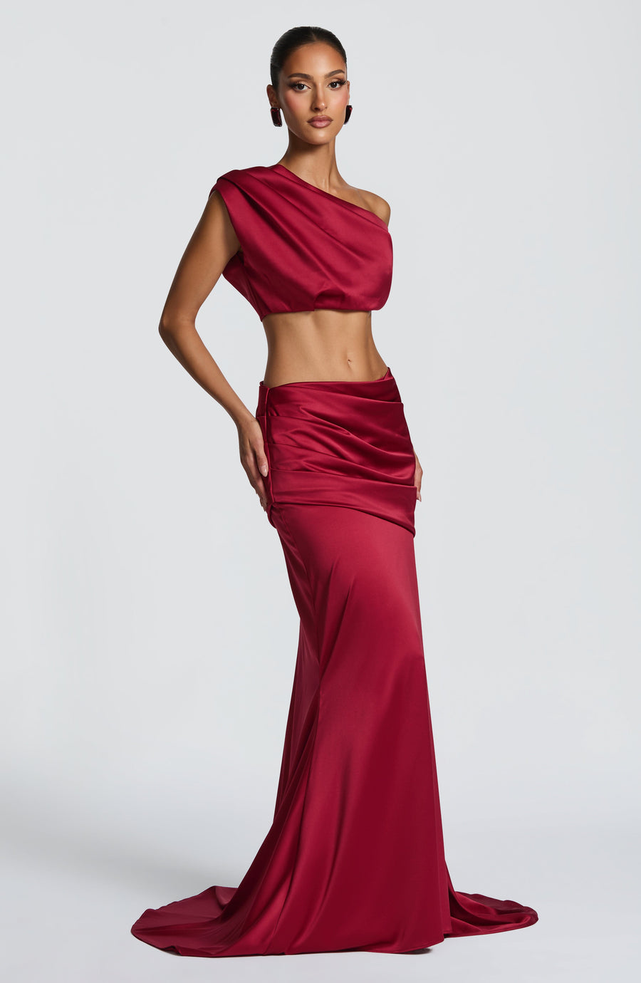 Natalie Burgundy Maxi Skirt - Summer Fashion