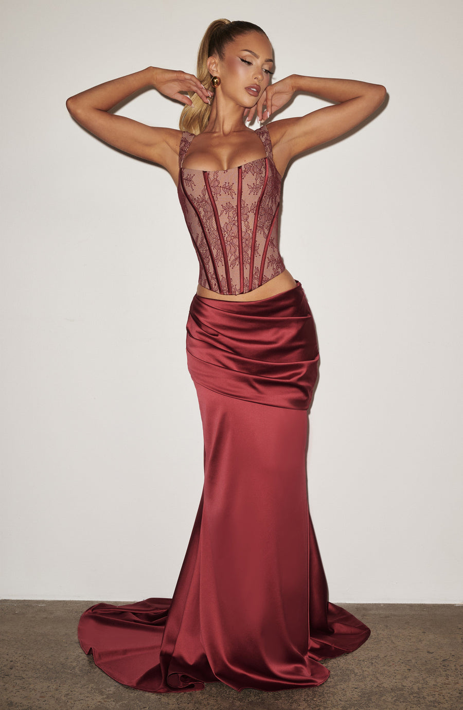Natalie Burgundy Maxi Skirt - Summer Fashion
