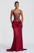 Natalie Burgundy Maxi Skirt - Summer Fashion
