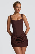 Sophia Plum Brown Mini Sundress