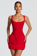 Sophia Red Mini Sundress for Summer