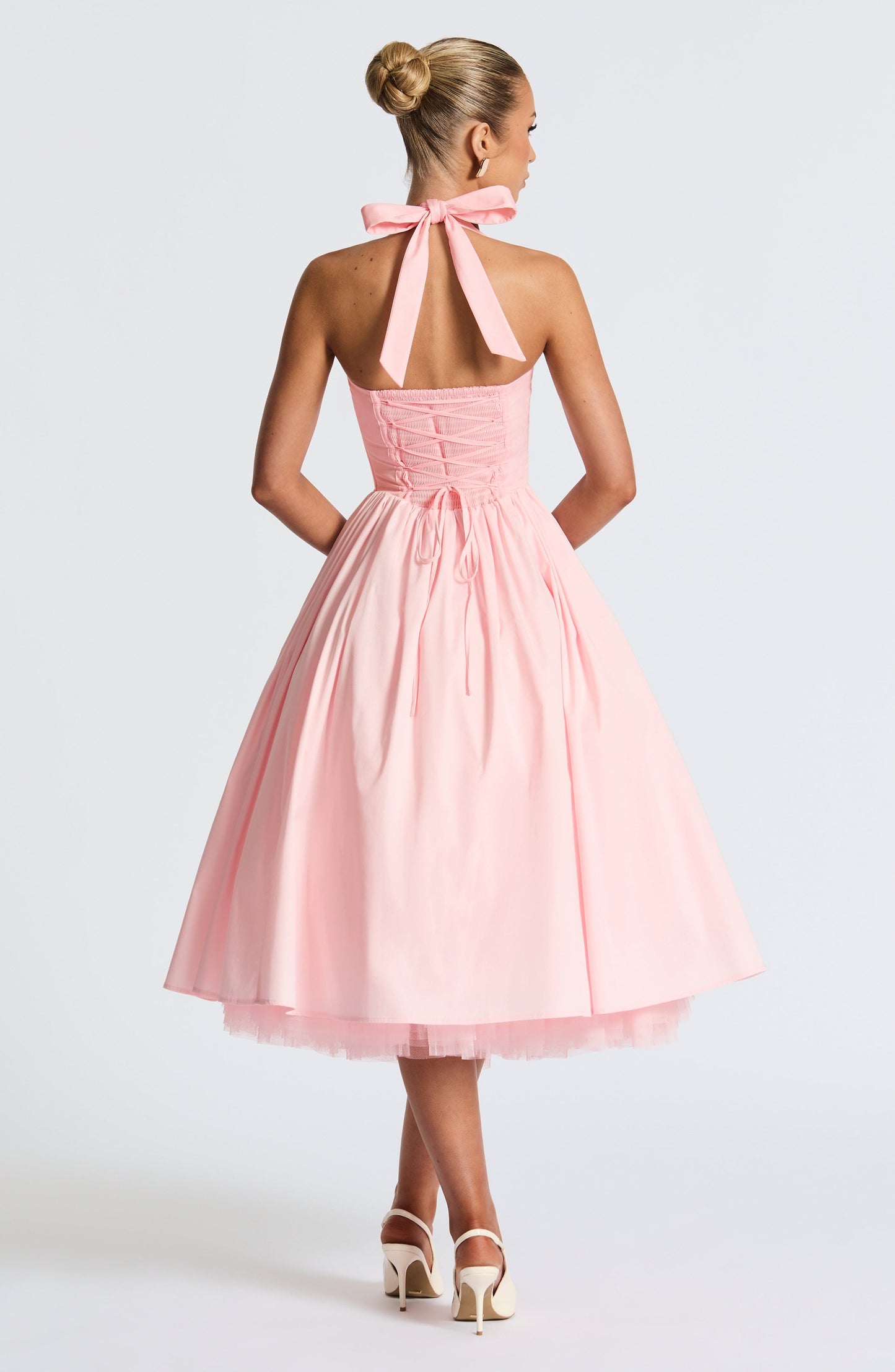Sophia Blush Midi Dress - Elegant Summer Fashion