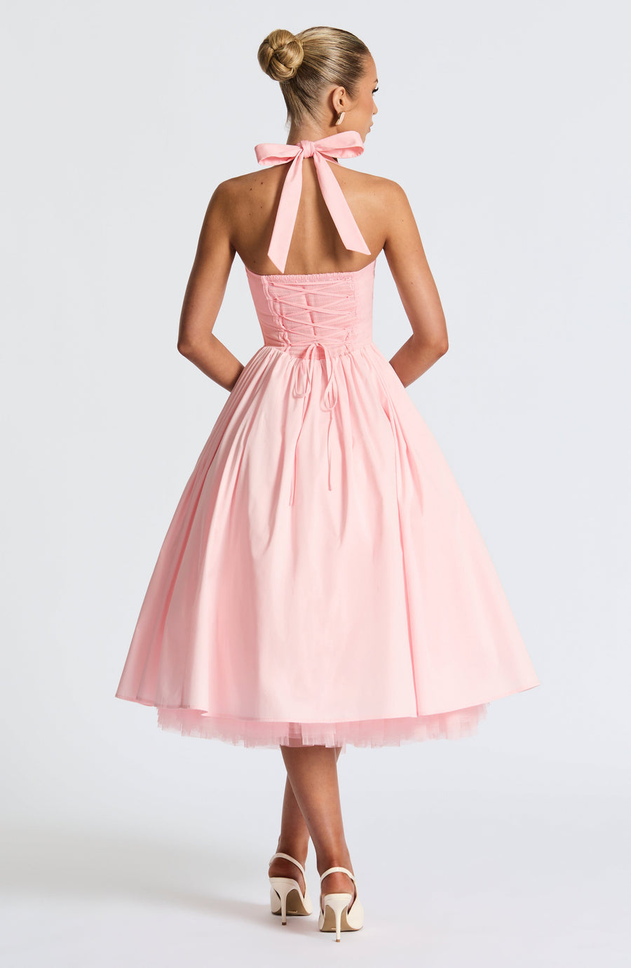 Sophia Blush Midi Dress - Elegant Summer Fashion