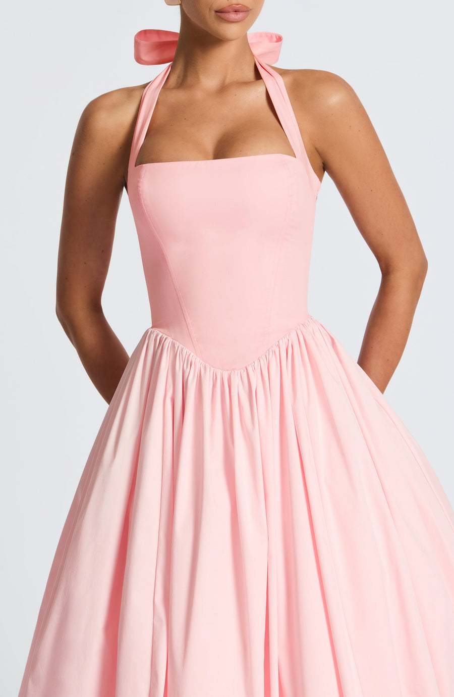 Sophia Blush Midi Dress - Elegant Summer Fashion