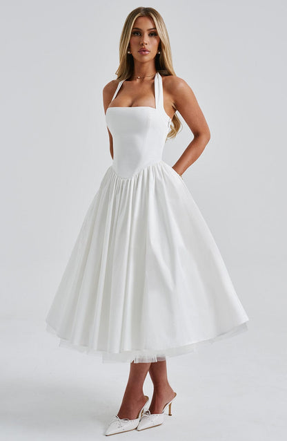 Ivory Cressida Midi Dress in XS - image 7