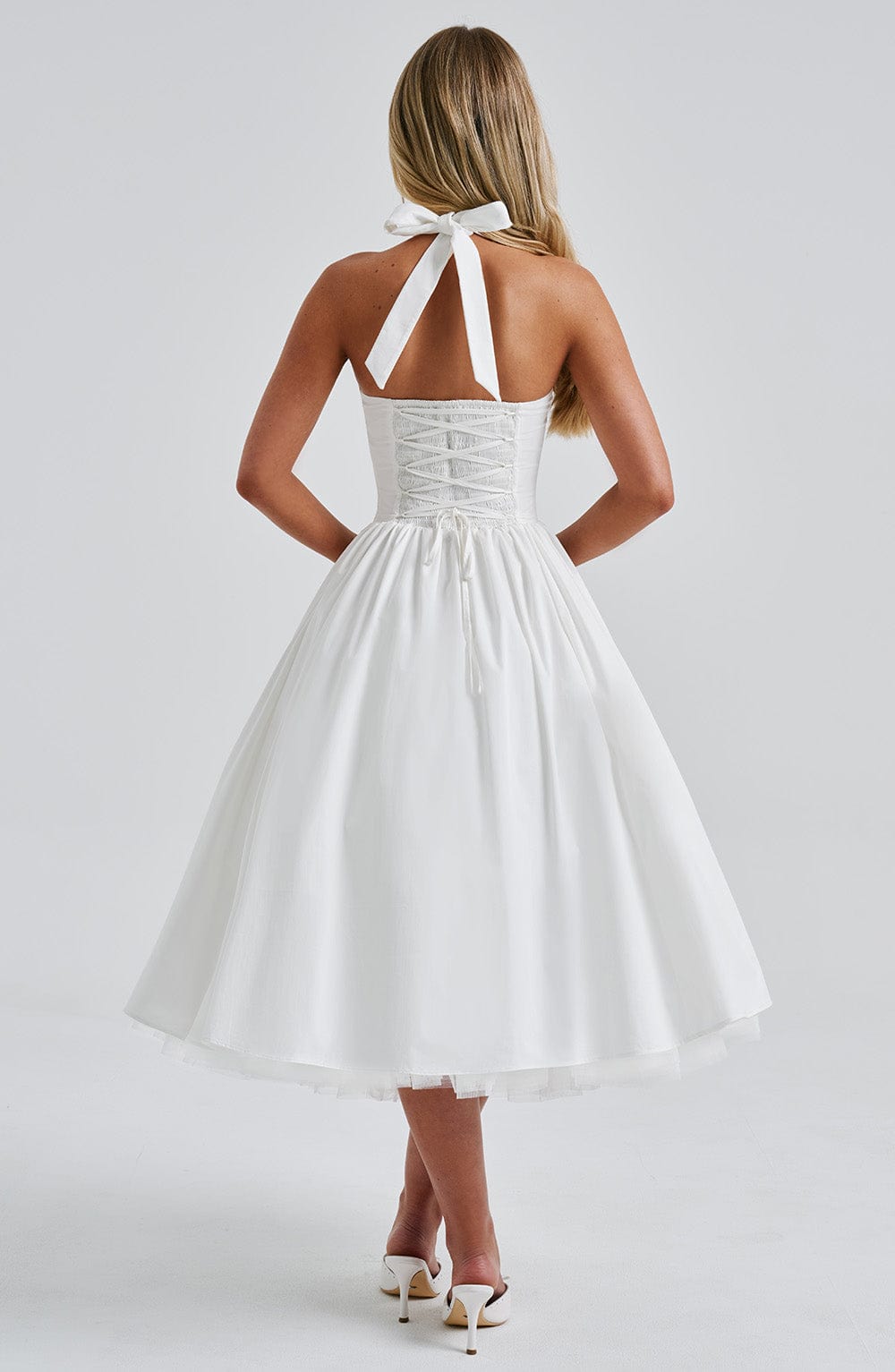 Ivory Cressida Midi Dress in XS - image 6