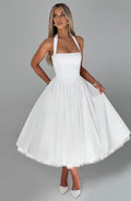 Sophia Ivory Midi Sundress - Perfect Summer Fashion