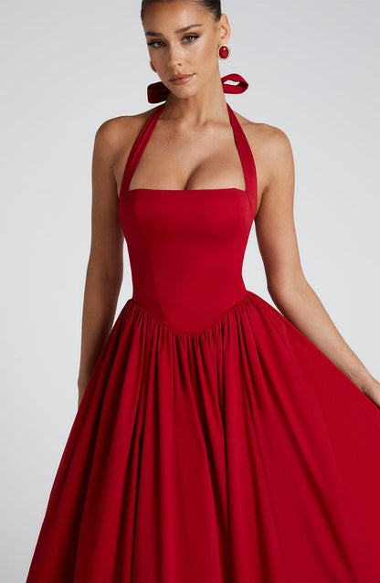 Cressida Red Midi Dress in XS - image 8