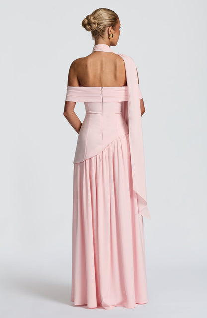 Sophia Blush Maxi Summer Dress