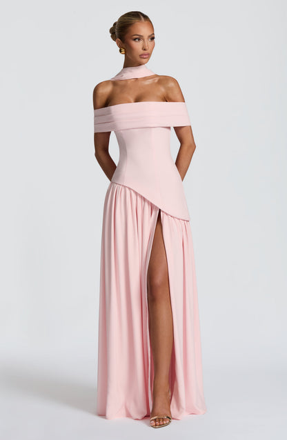 Sophia Blush Maxi Summer Dress