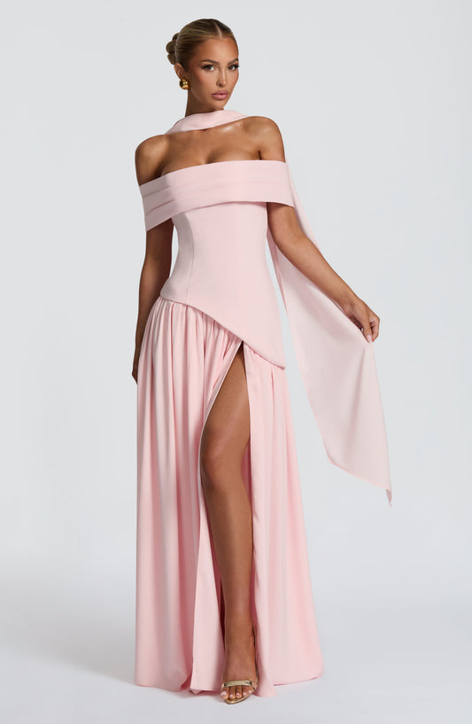 Sophia Blush Maxi Summer Dress