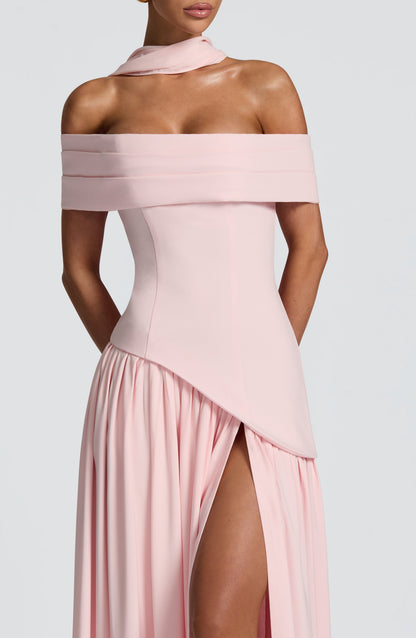 Sophia Blush Maxi Summer Dress
