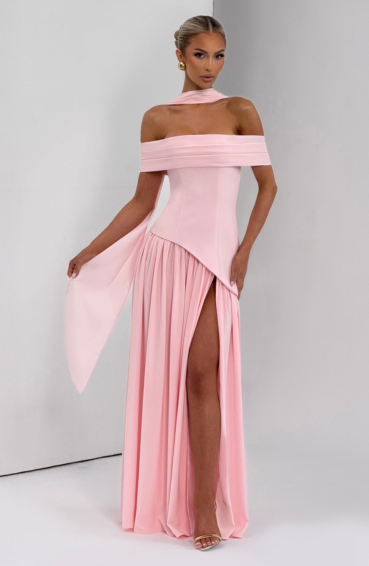 Sophia Blush Maxi Summer Dress