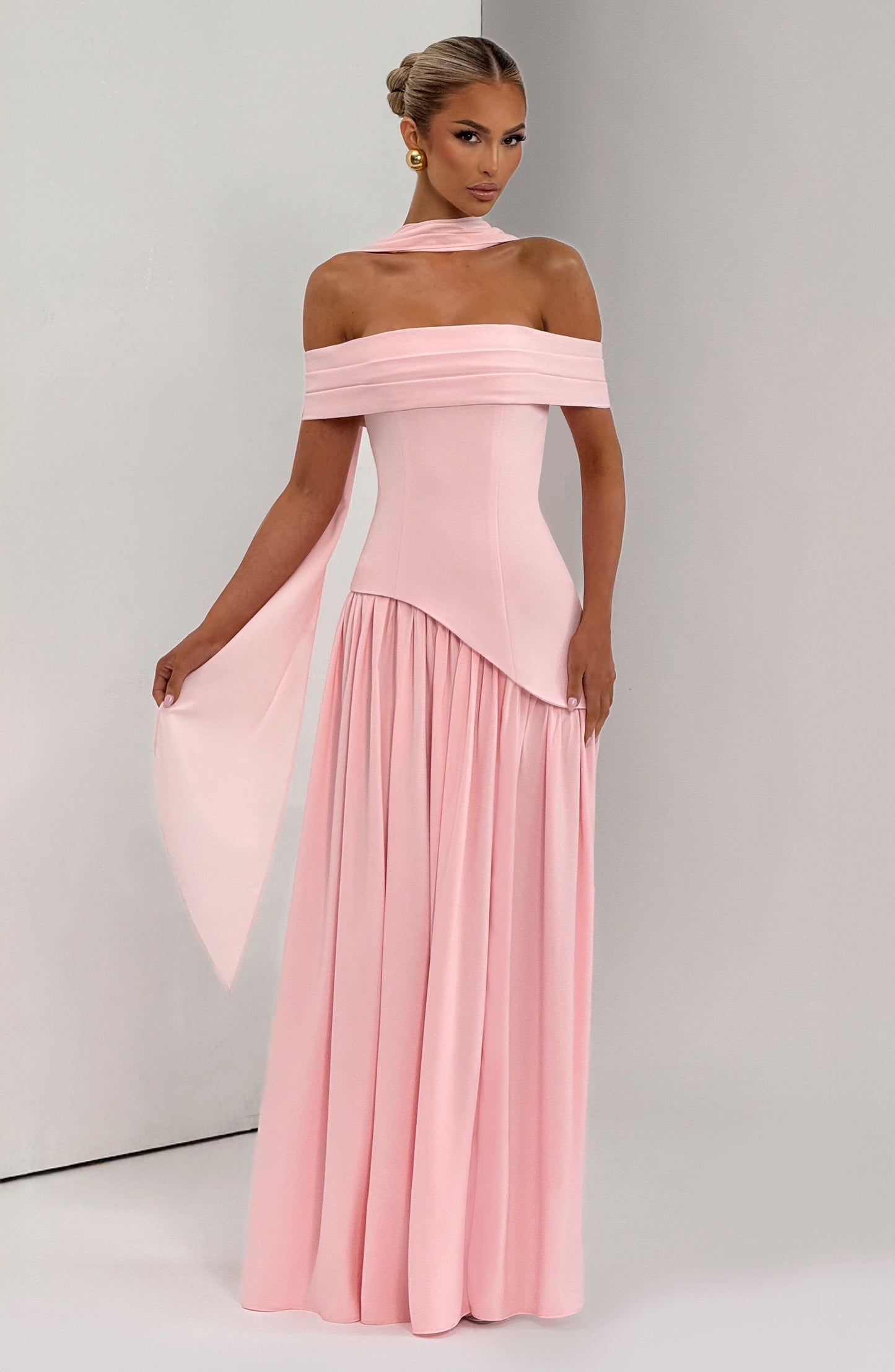 Sophia Blush Maxi Summer Dress