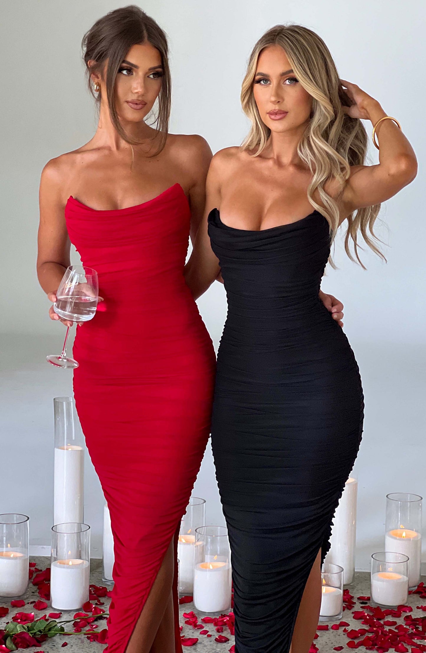 Demi Black Maxi Dress in XS - styled look