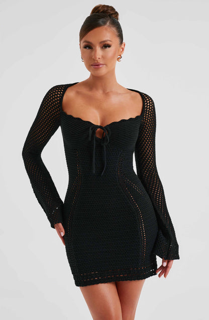 Black Dezi Mini Dress in XS - image 9