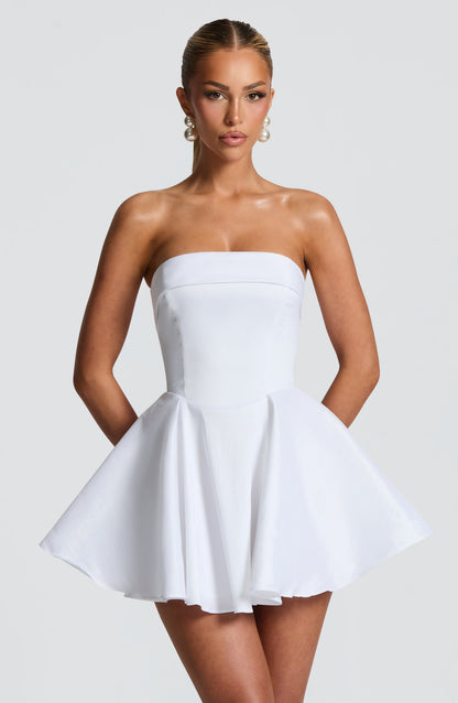 Chloe Ivory Mini Sundress - Cute Summer Fashion