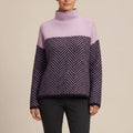 Ladies' Color Block Turtleneck Sweater