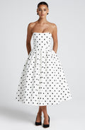 Sophie Black Polka Dot Midi Sundress