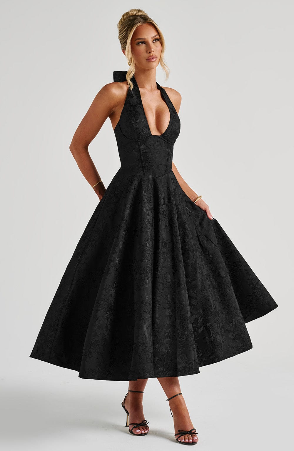 Chloe Black Midi Summer Dress