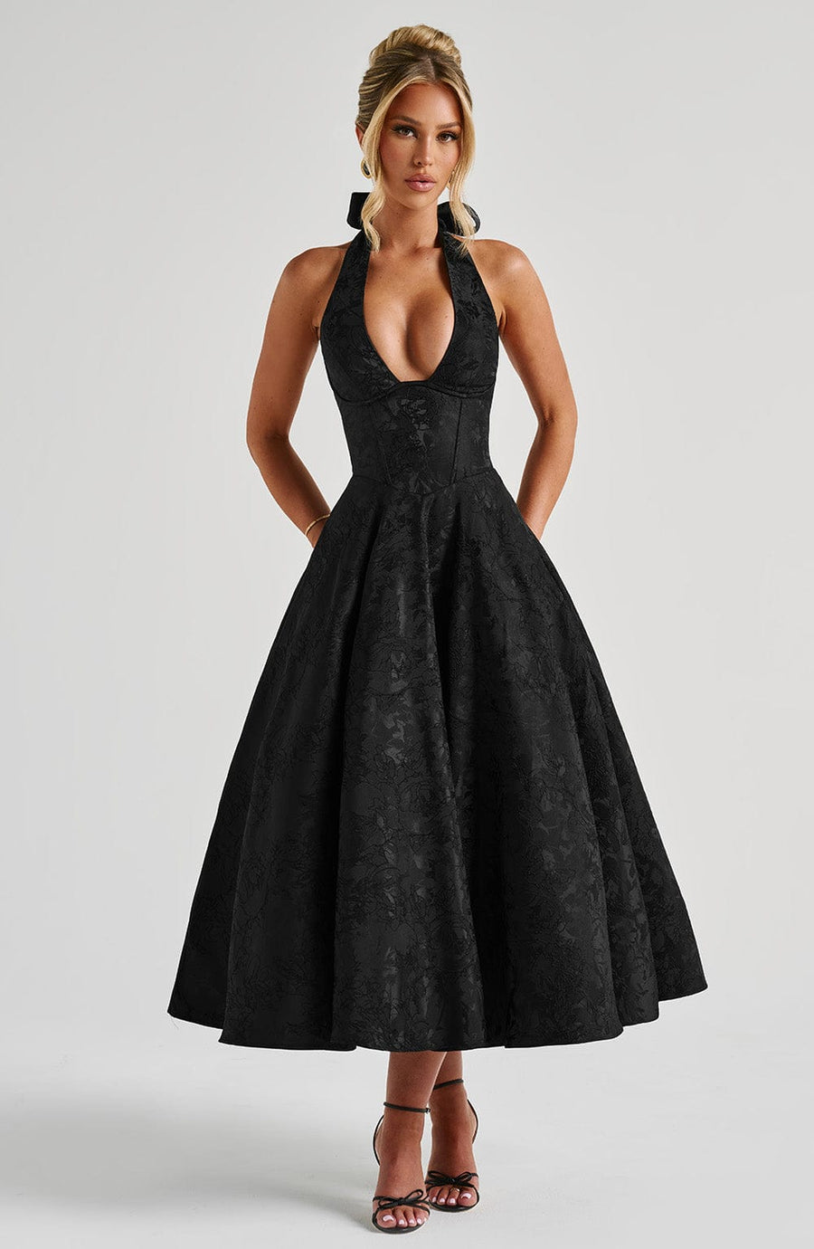 Chloe Black Midi Summer Dress
