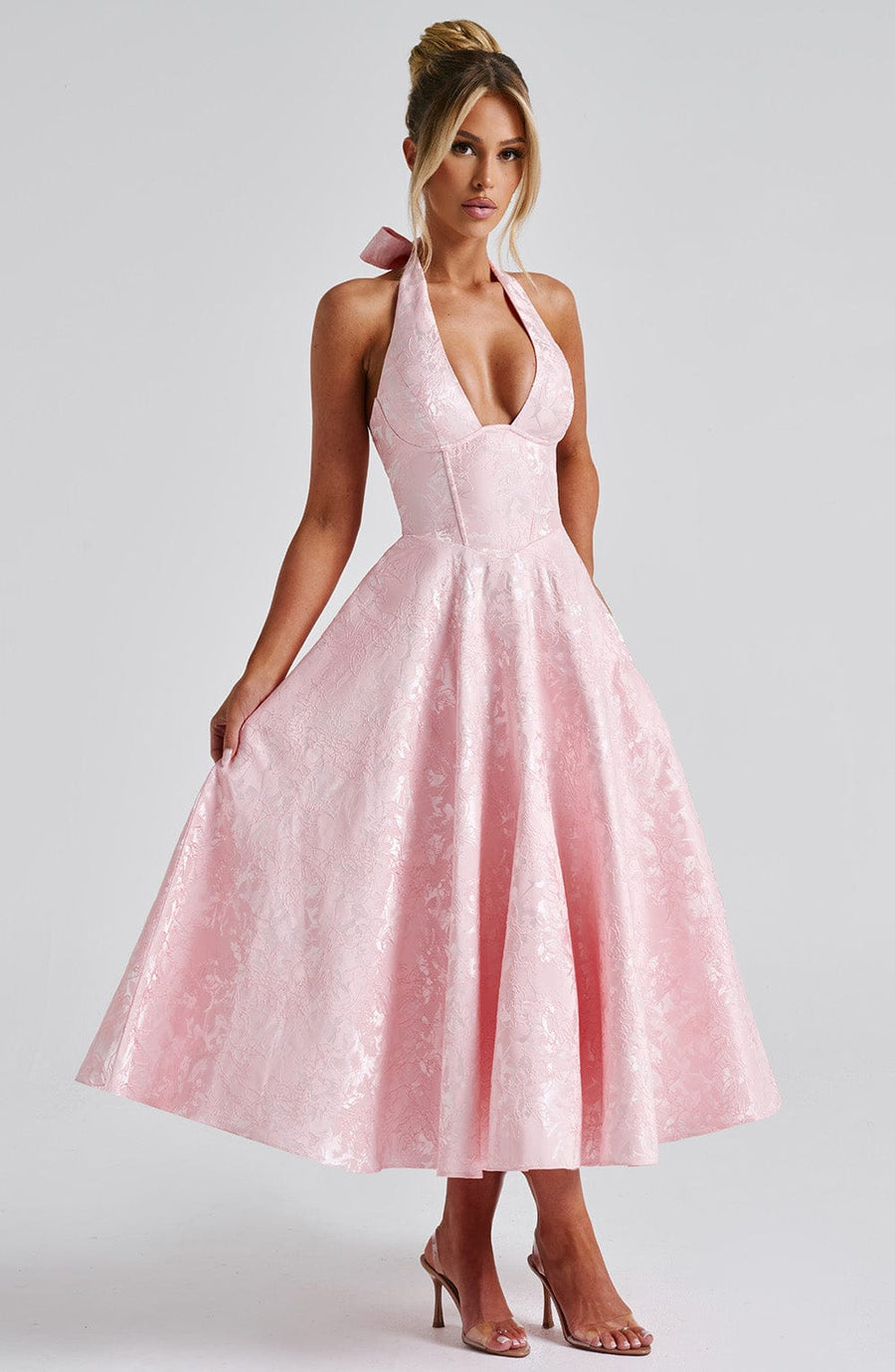 Chloe Blush Midi Dress - Cute Summer Fashion