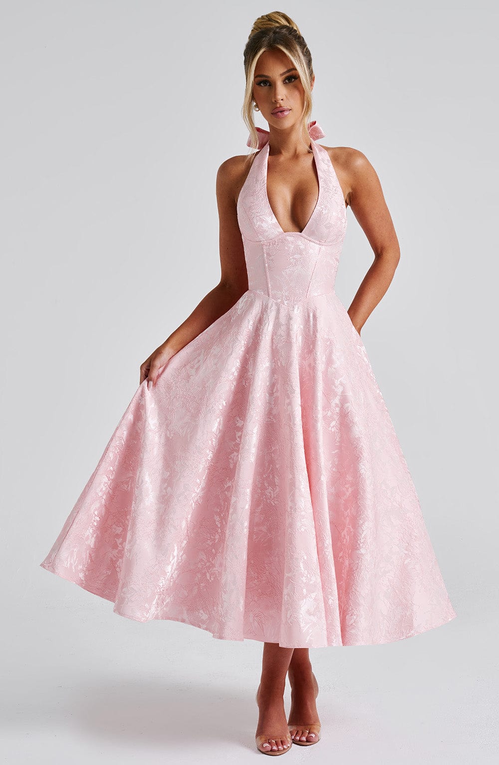 Effie Blush Midi Dress in XS - image 10