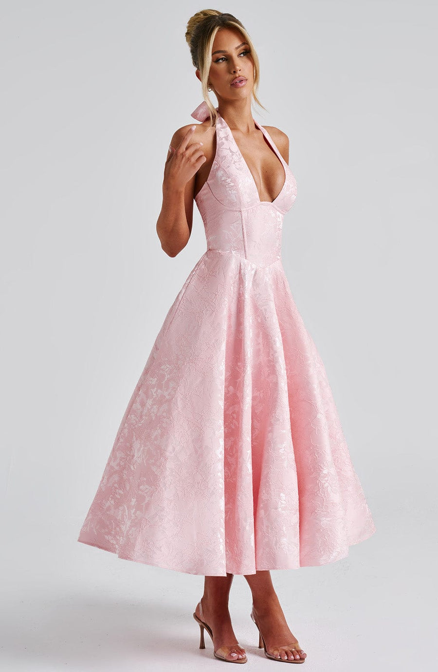 Chloe Blush Midi Dress - Cute Summer Fashion