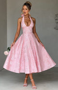Chloe Blush Midi Dress - Cute Summer Fashion