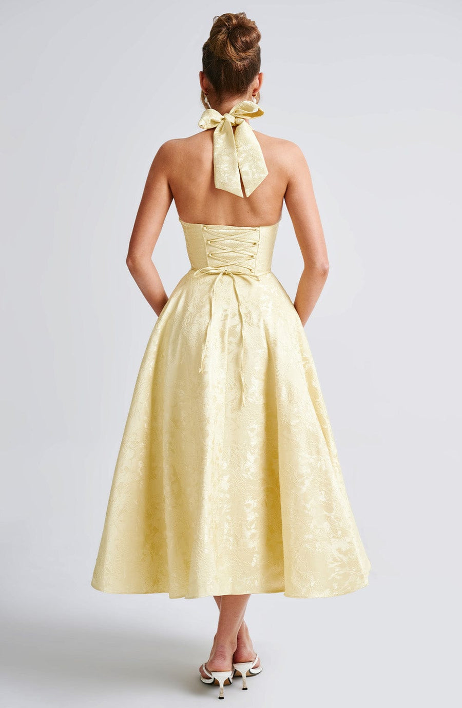 Chloe Lemon Midi Sundress - Perfect for Summer