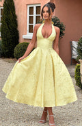 Chloe Lemon Midi Sundress - Perfect for Summer