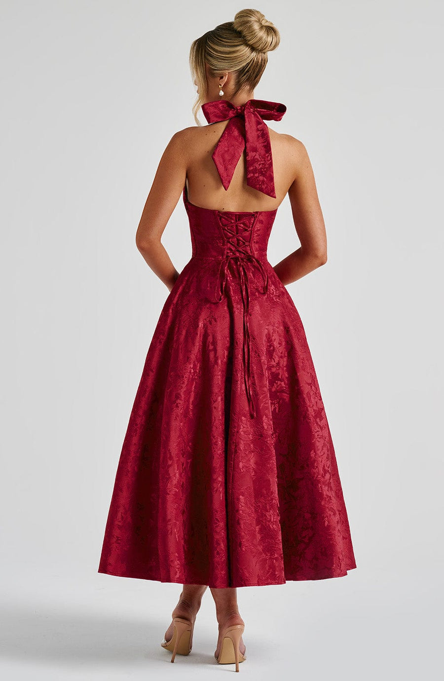 Sophia Red Midi Sundress - Perfect for Summer Days