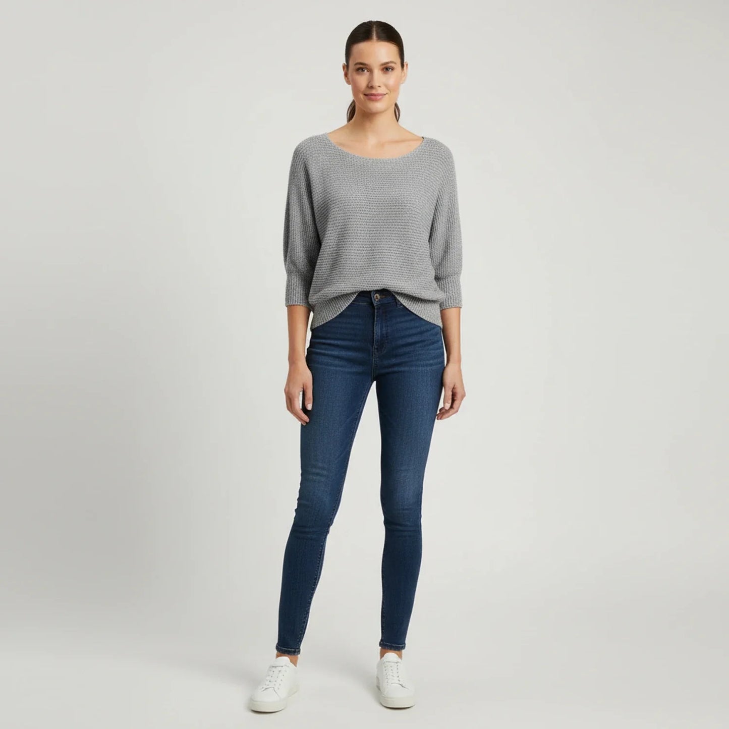 Luvrefashion | Ladies' Scoop Neck Pullover Sweater in Red - image 8