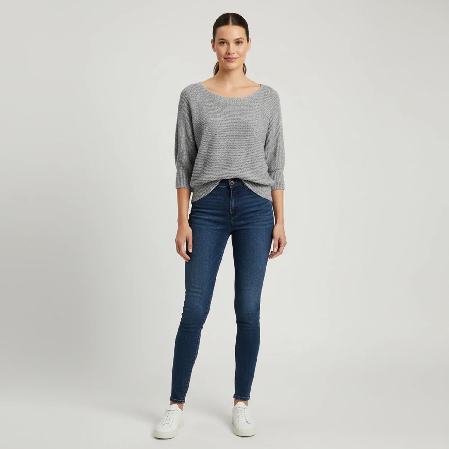 Luvrefashion | Ladies' Scoop Neck Pullover Sweater in Red - image 8