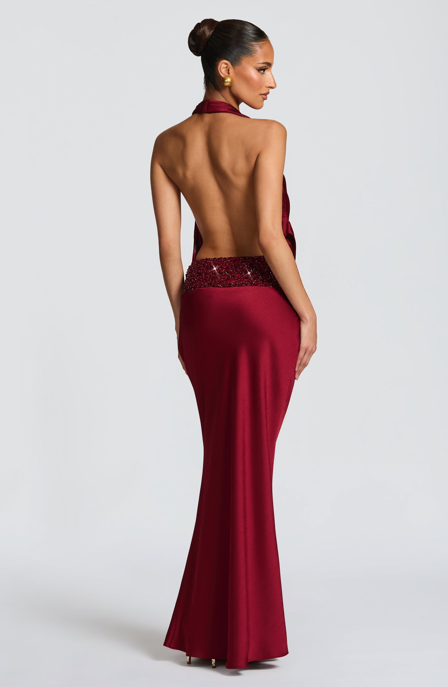 Sophia Burgundy Bodysuit for Summer Fashion