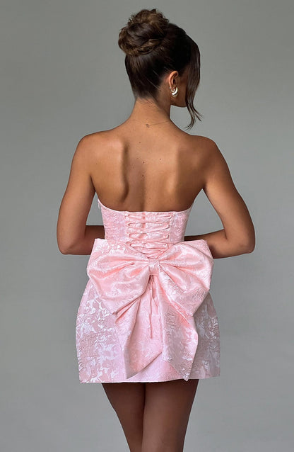 Elenora Blush Mini Dress in XS - side view