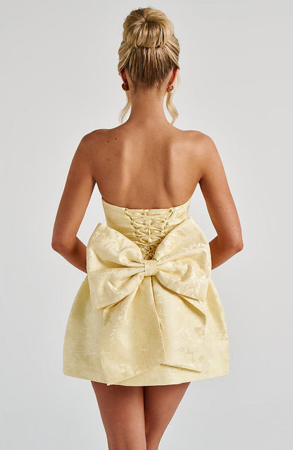Sophia Lemon Mini Sundress - Cute Summer Fashion