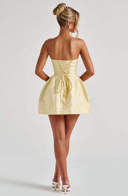 Sophia Lemon Mini Sundress - Cute Summer Fashion