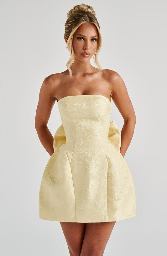 Sophia Lemon Mini Sundress - Cute Summer Fashion