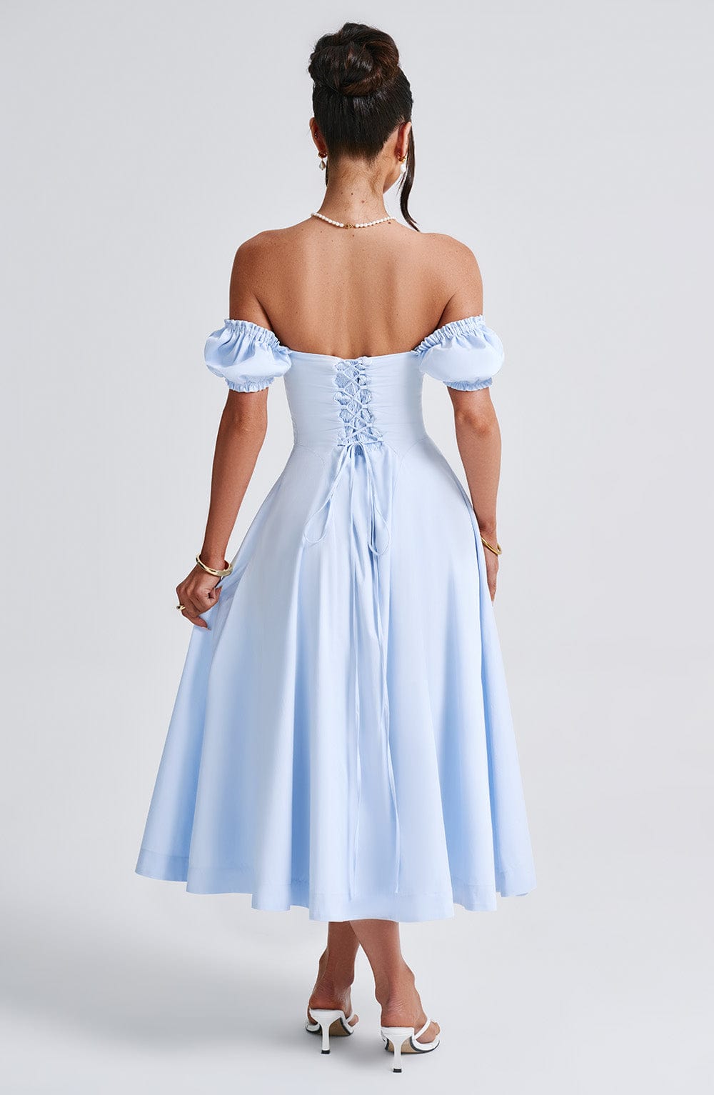 Sophia Blue Midi Sundress for Women